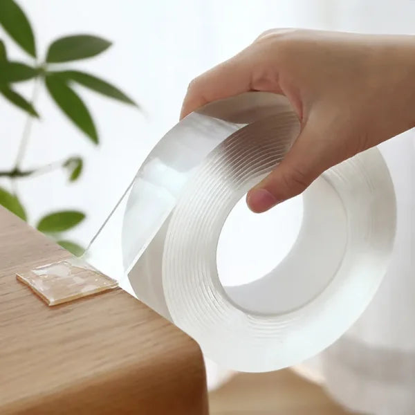 Nano Gel Grip Tape – 5M Double-Sided Transparent Nano Tape | Washable, Reusable & Traceless