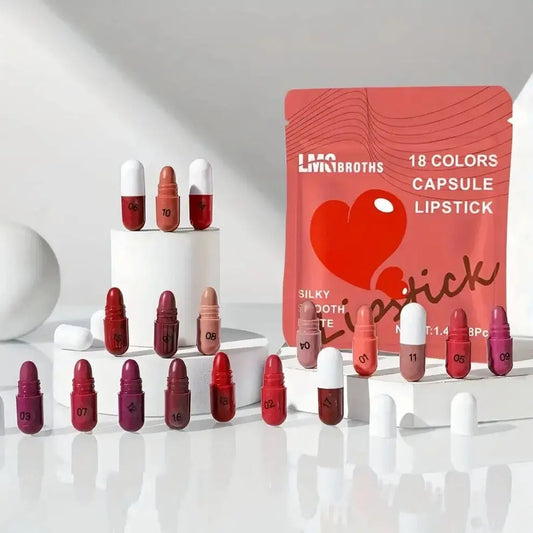 18 pcs capsule lipsticks in Pakistan