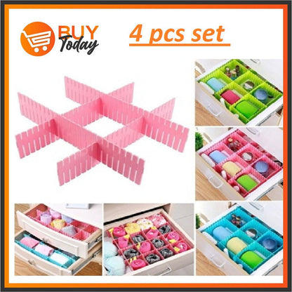 Drawer Organizer Board Storage Box | Adjustable Clapboard Divider Set | 4 Pcs