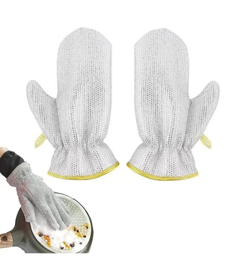 1 Pair Wire Dishwashing Gloves – Kitchen Cleaning Gloves