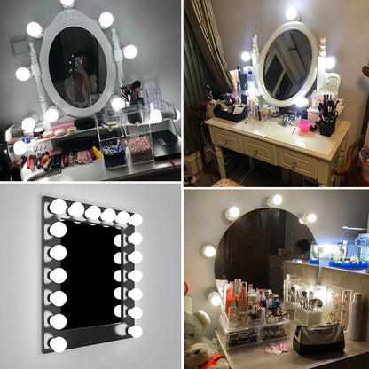 LED Vanity Mirror Lights – 14 Dimmable Bulbs for Makeup Desk