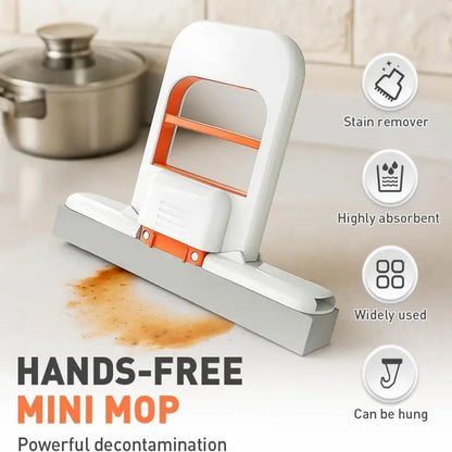 Foldable Desktop Mop – Mini Sponge Mop with Self-Squeezing Design