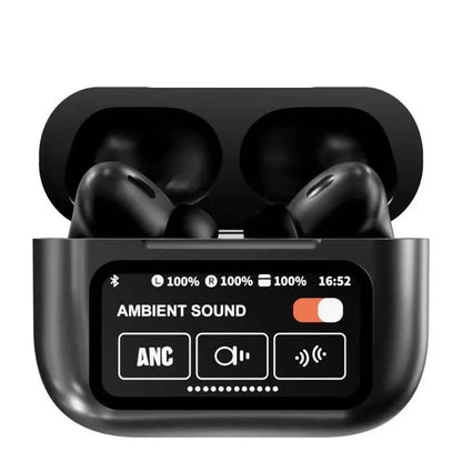 sunehri store black wireless earbuds with digital display charging case