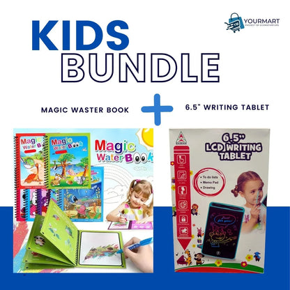 Kids bundle with Magic Water Book and 6.5 inch LCD writing tablet, sunehri store