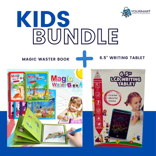 Kids bundle with Magic Water Book and 6.5 inch LCD writing tablet, sunehri store