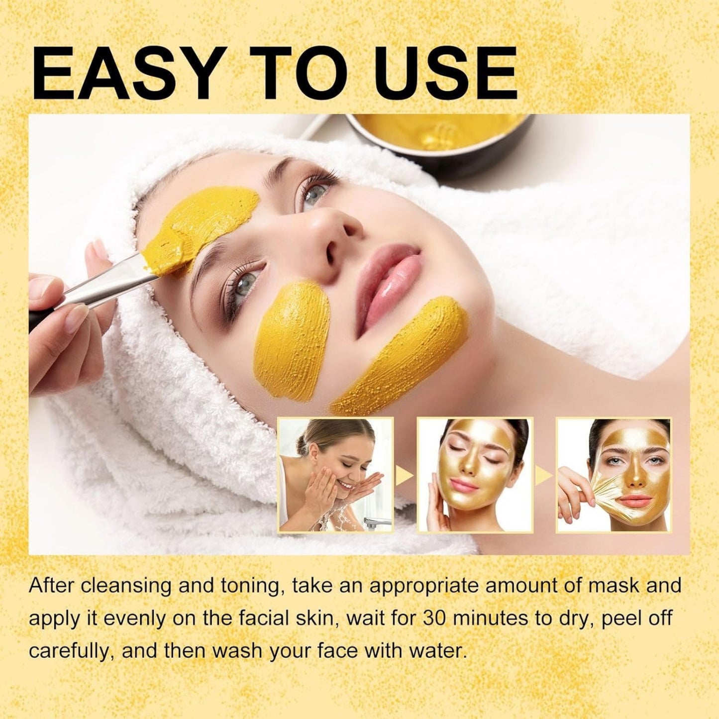 Retinol Snake Venom Peptide Gold Mask | Anti-Aging Moisturizing Brightening Skincare Cream 100g