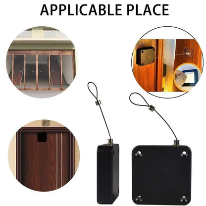 Portable Automatic Door Closer | Punch-Free Installation | Self-Closing Device with Strong Pull Force