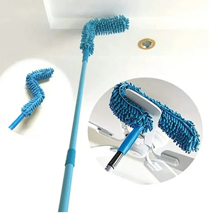 sunehri store blue flexible microfiber duster cleaning ceiling and fan