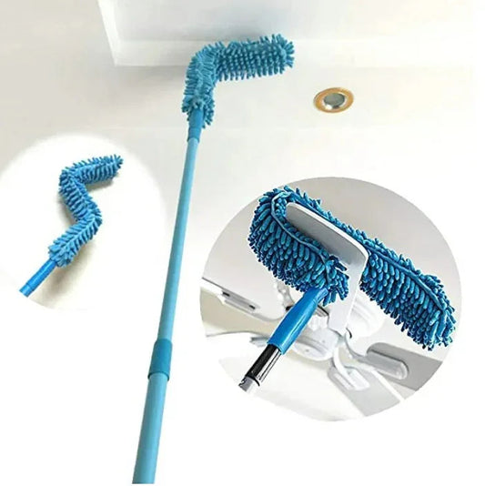 sunehri store blue flexible microfiber duster cleaning ceiling and fan