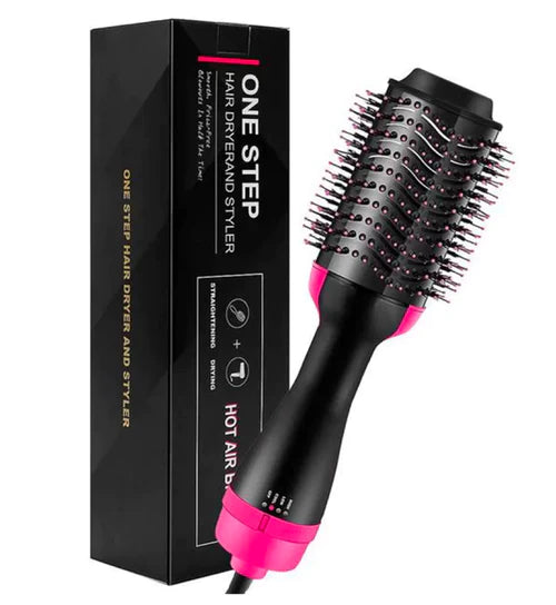 One Step Hot Air Brush | 3-in-1 Dryer, Straightener & Volumizer for Effortless Styling