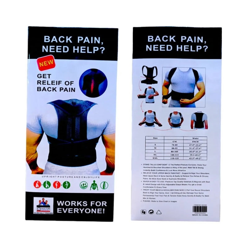 Back Pain Relief Posture Corrector Belt | Adjustable Support for Spine, Shoulder & Lumbar Alignment | XXXL