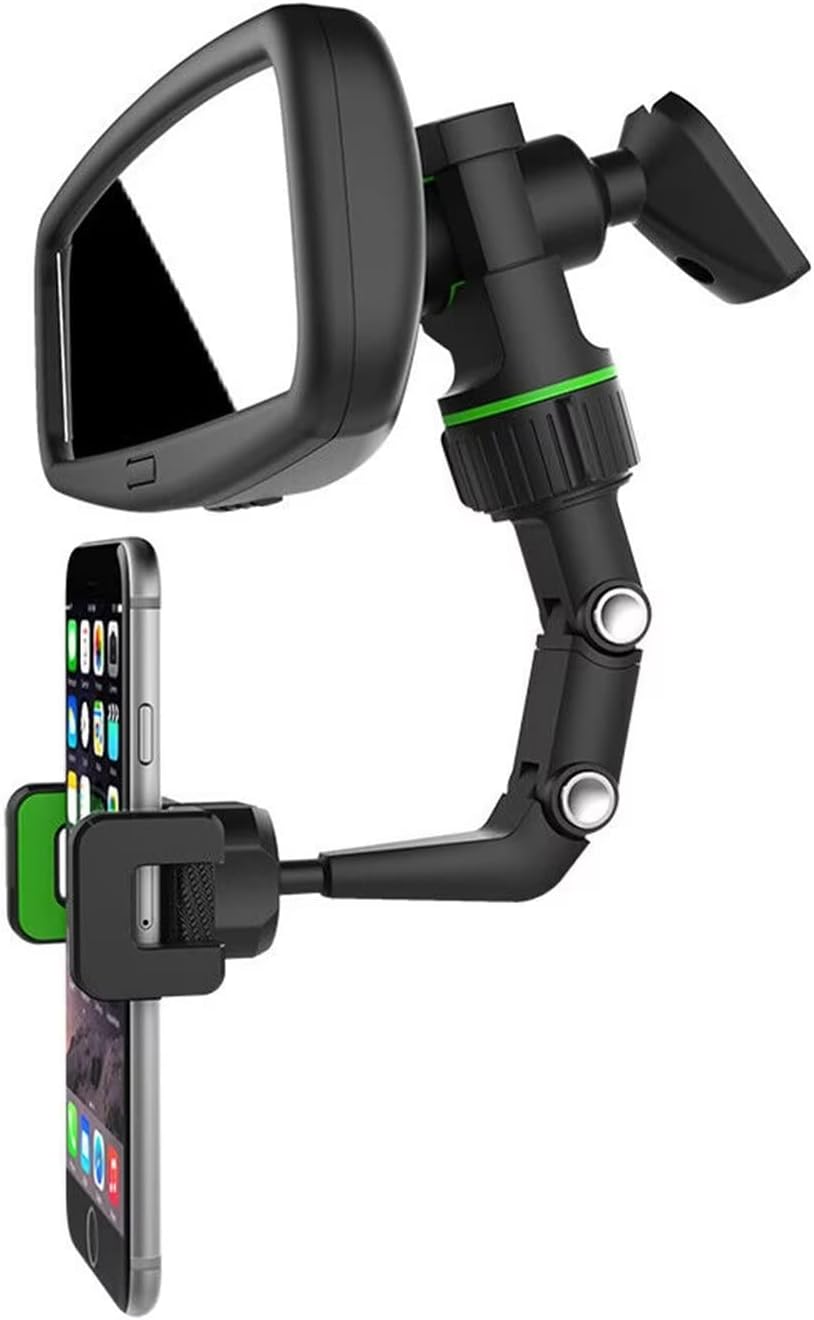 Universal Car Rearview Mirror Phone Holder | Hands-Free Adjustable Mount for Smartphones & GPS