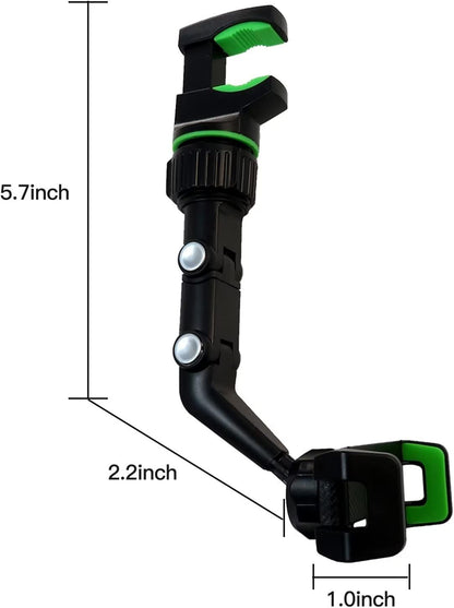 Universal Car Rearview Mirror Phone Holder | Hands-Free Adjustable Mount for Smartphones & GPS