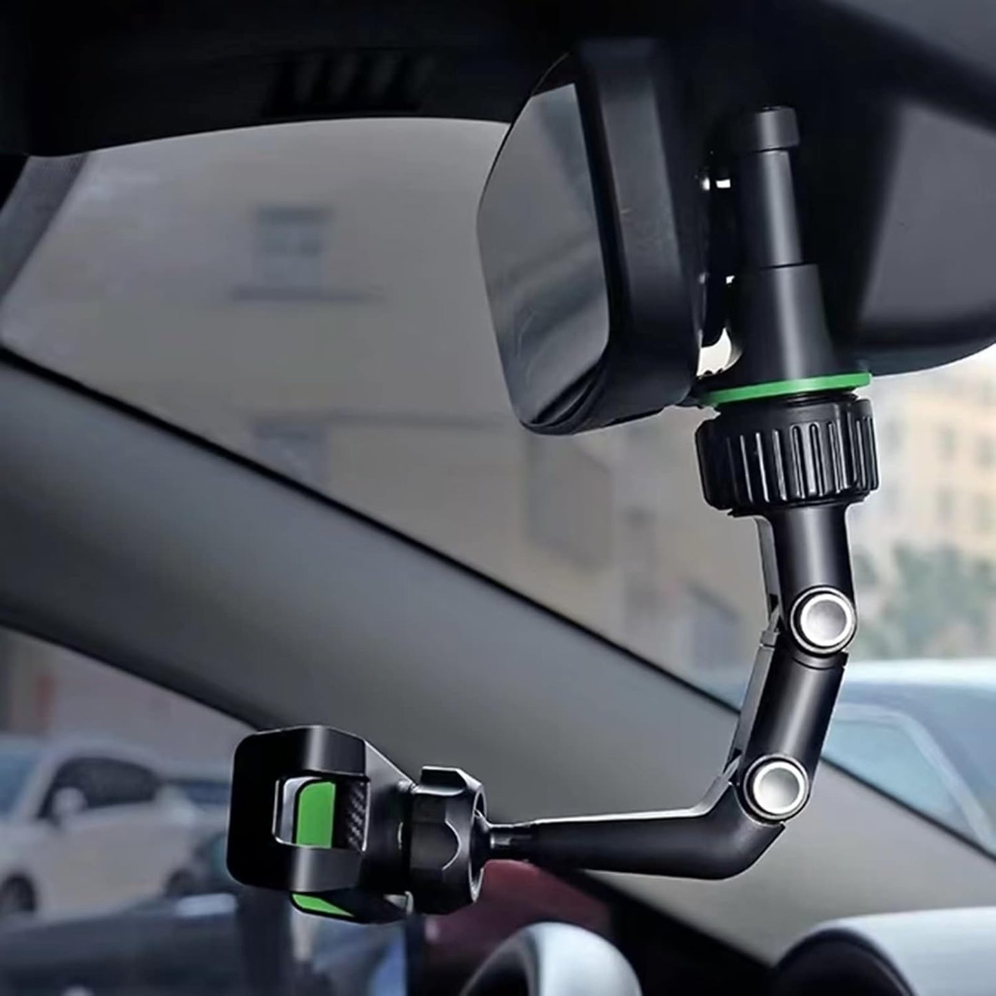 Universal Car Rearview Mirror Phone Holder | Hands-Free Adjustable Mount for Smartphones & GPS