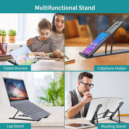 Multifunctional stand for tablet, cellphone, laptop, and reading use at Sunehri Store