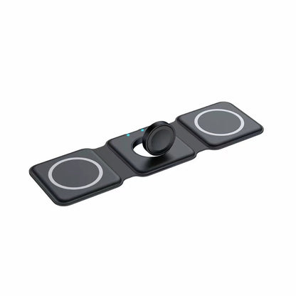 3-in-1 Foldable Magnetic Wireless Charger 15W Charging Station for iPhone Apple Watch and AirPods