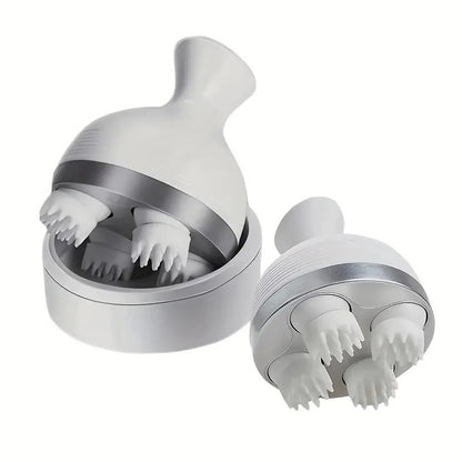 Electric Scalp Massager with 4 Clusters | Rechargeable & Full-Body Relaxation