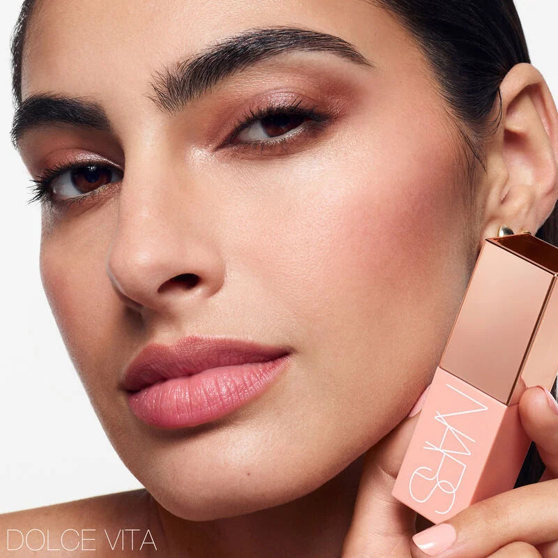 Orgasm | NARS Afterglow Liquid Blush 7ml Buildable Hydrating Blush with Sodium Hyaluronate and Vegan Protein