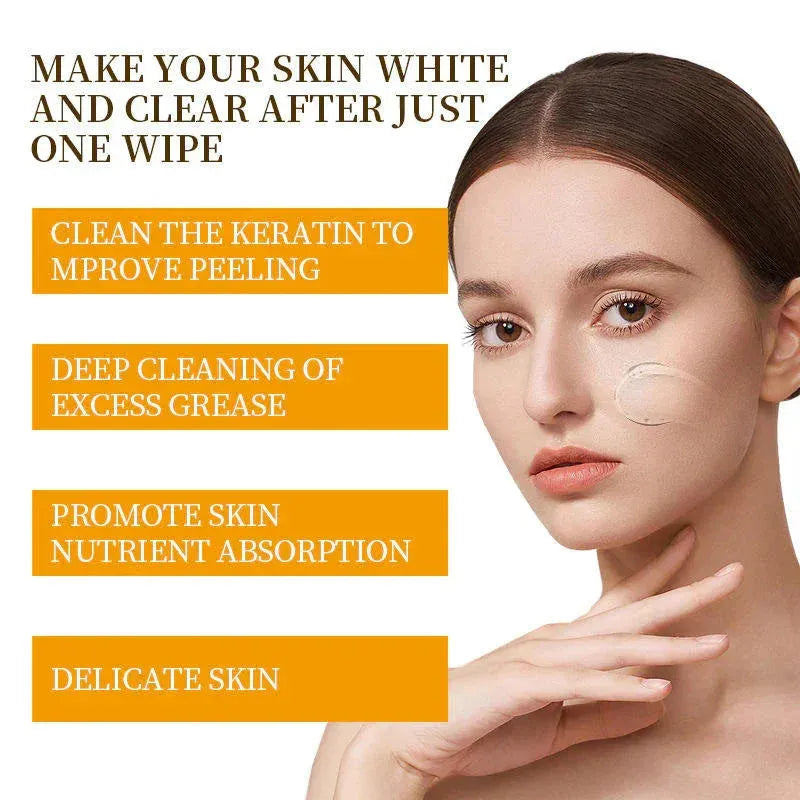 Close-up of woman with clear skin and cream on cheek promoting skin whitening and deep cleaning benefits