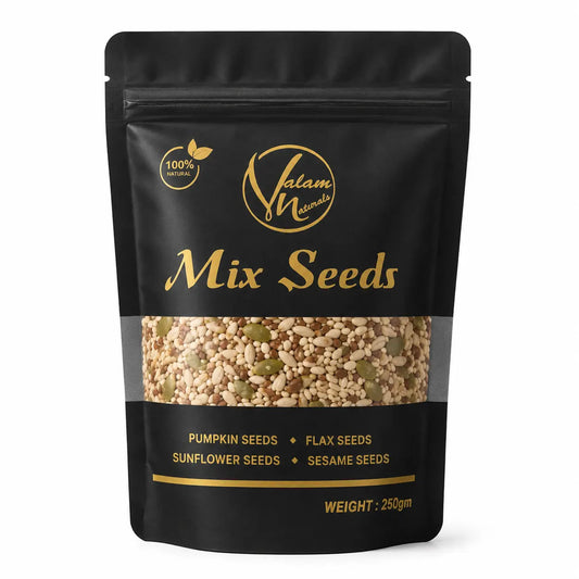 Premium Mix Seeds – Pumpkin, Flax, Sunflower & Sesame (250g)