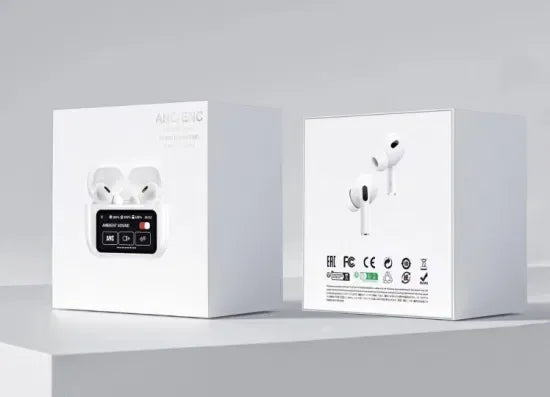 Sunehri Store wireless earpods A9 Pro Bluetooth headphone in white retail packaging