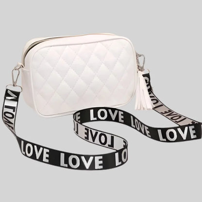 White Leather Handbag for Girls & Women | Stylish Shoulder & Crossbody Bag | Daily Use & Gift