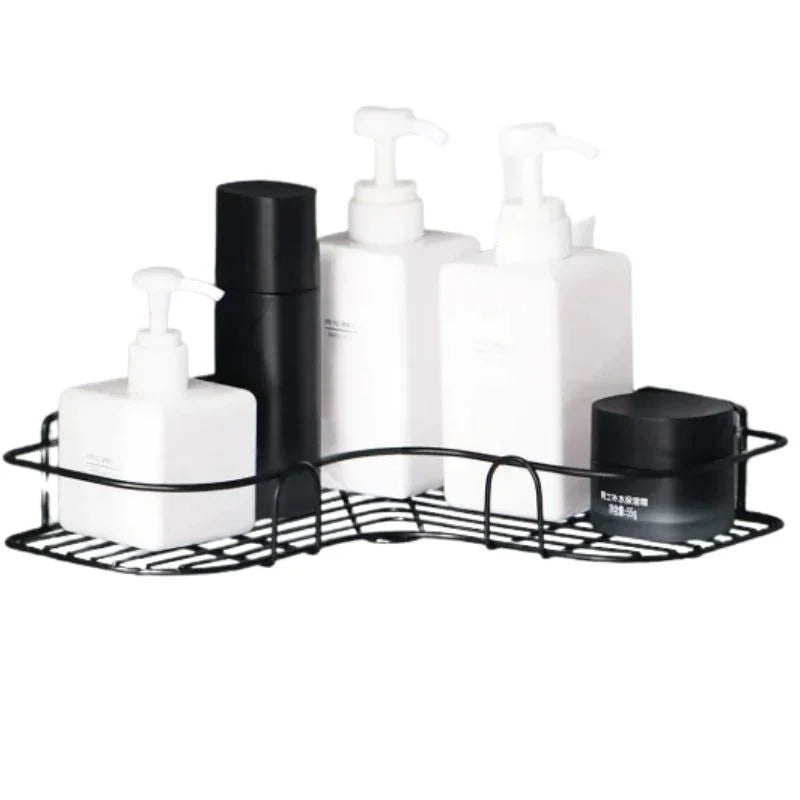 Wall Corner Rack | Multipurpose Kitchen & Bathroom Corner Organizer | Metal Shelf Wall Mount Storage Rack