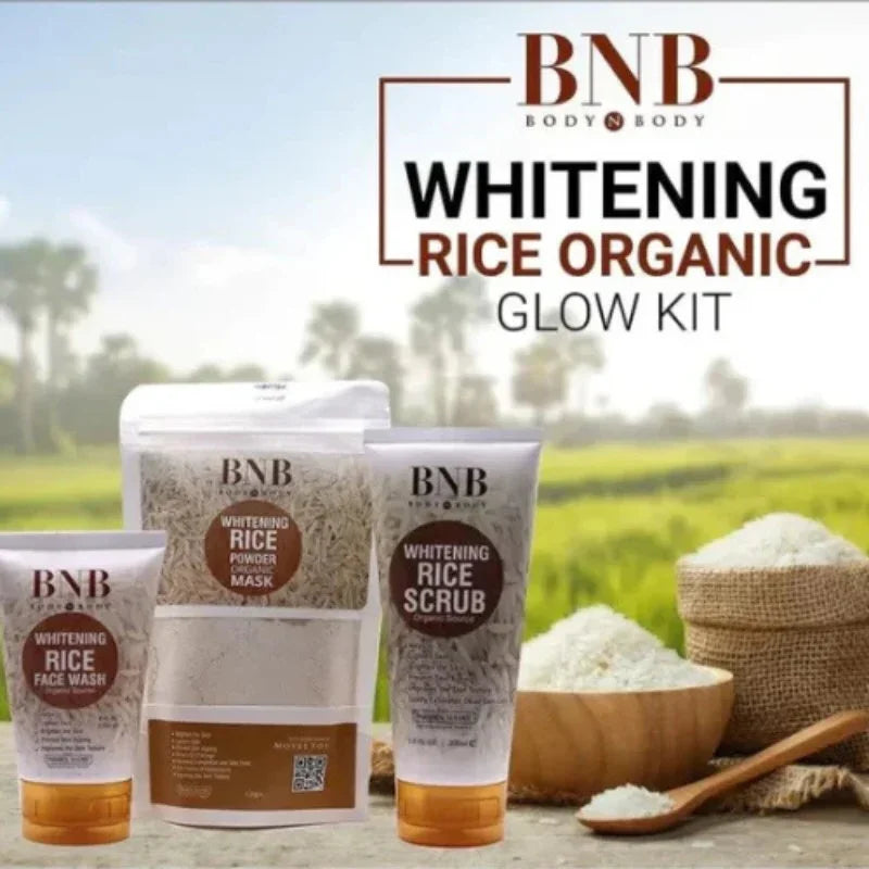 BNB Whitening Rice Organic Glow Kit - SUNEHRI STORE