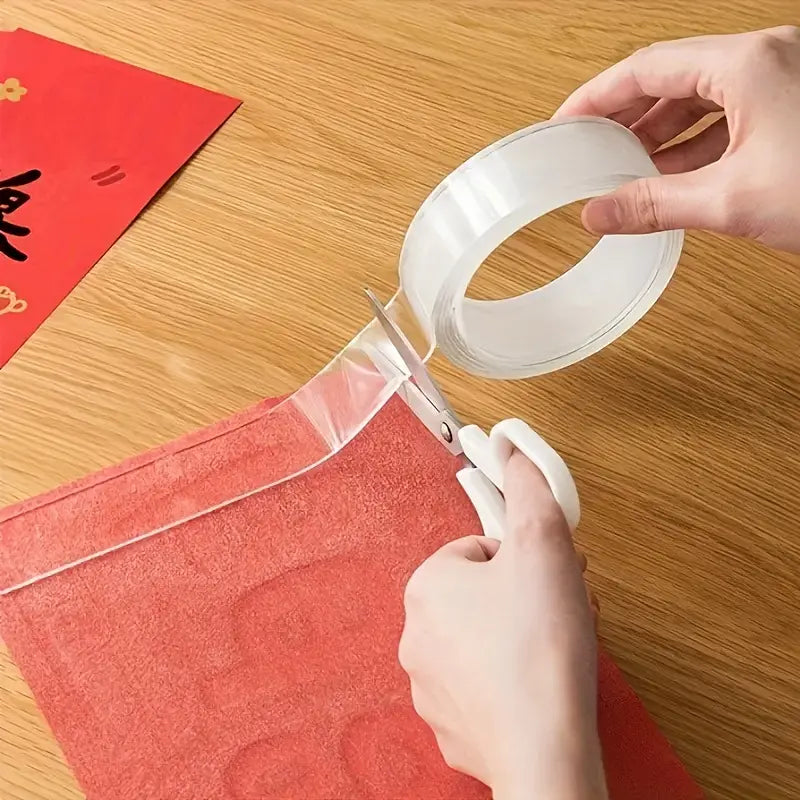 Nano Gel Grip Tape – 5M Double-Sided Transparent Nano Tape | Washable, Reusable & Traceless