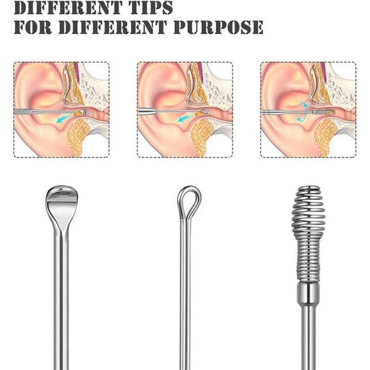 6-Piece Ear Wax Cleaning Kit |  Portable & Easy to Use