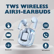 Air31 Wireless Earbuds with FREE Silicone Pouch