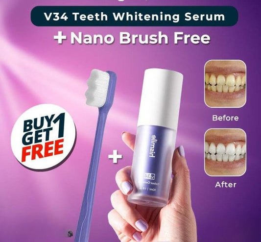 Pack of 2 nano brush + Hismile V34 Teeth Brightening Colour Corrector Serum Deal