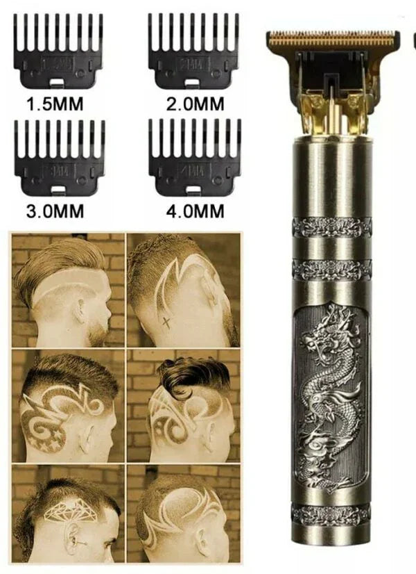 Sunehri Store professional T9 hair and beard trimmer with four guide combs and haircut designs