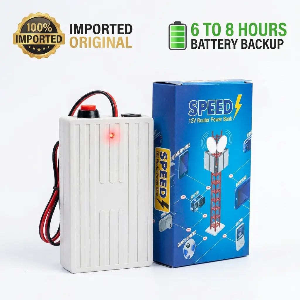 12V Router Power Bank – WiFi Backup Battery 6–8 Hours